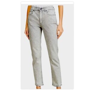 La Vie Rebecca Taylor INES Jeans Womens 28 Gray Mist Straight Ankle Length
